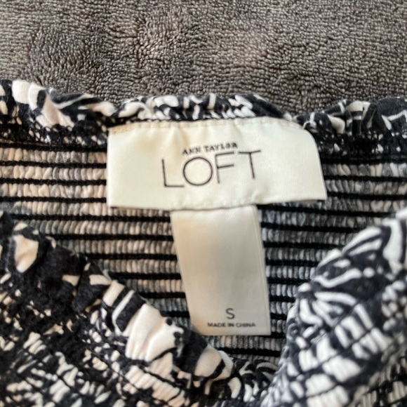 Ann Taylor LOFT Black and White Striped Dress - Picture 2 of 3